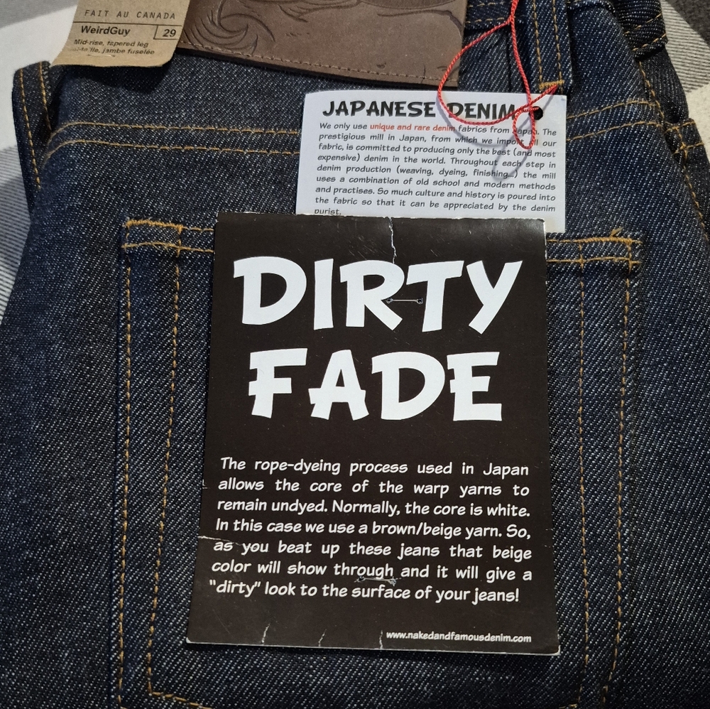 Naked & Famous Japanese Denim Jeans - Dirty Fade